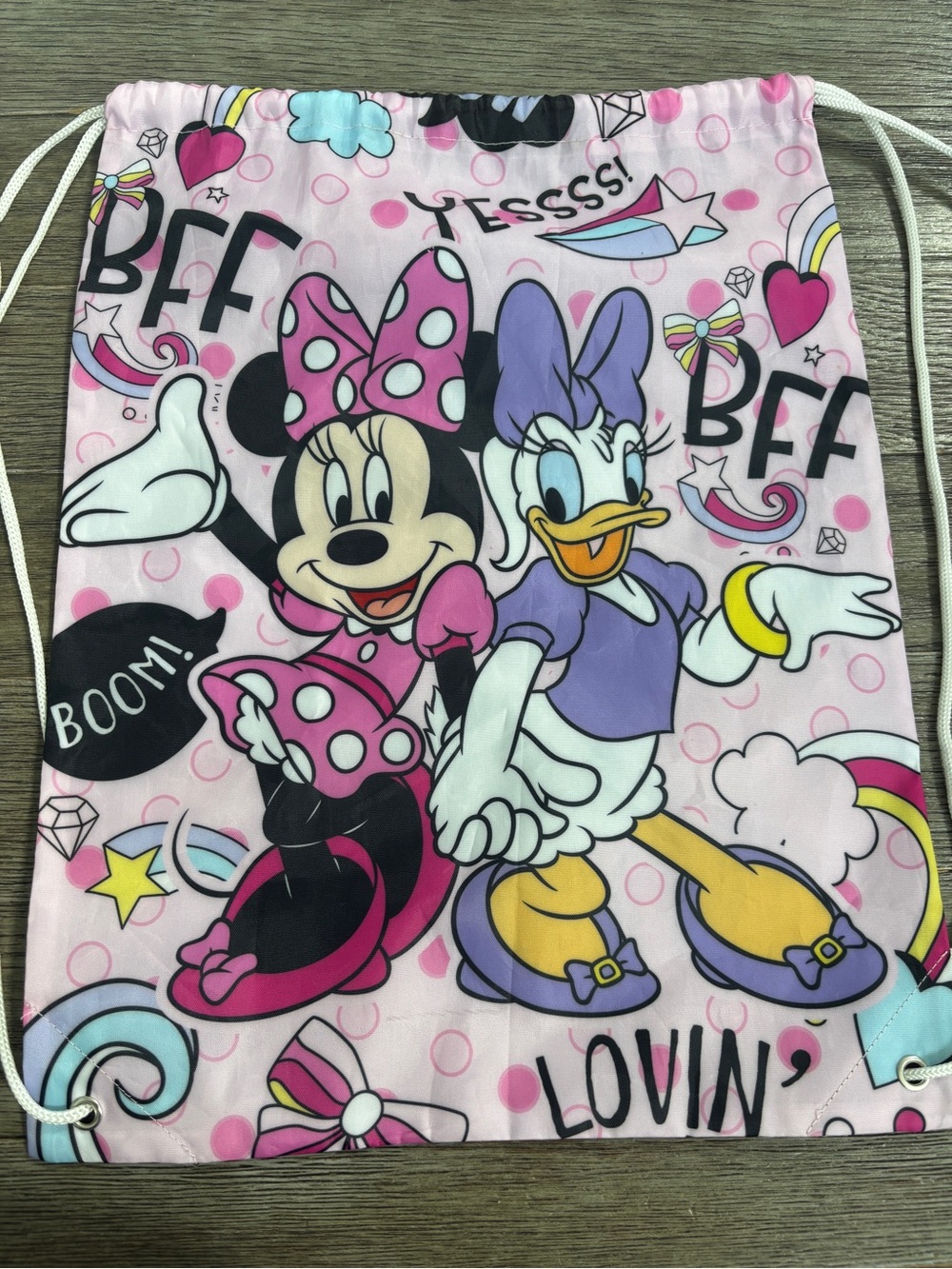 Disney Pink Minnie & Daisy BFF Drawstring Bag